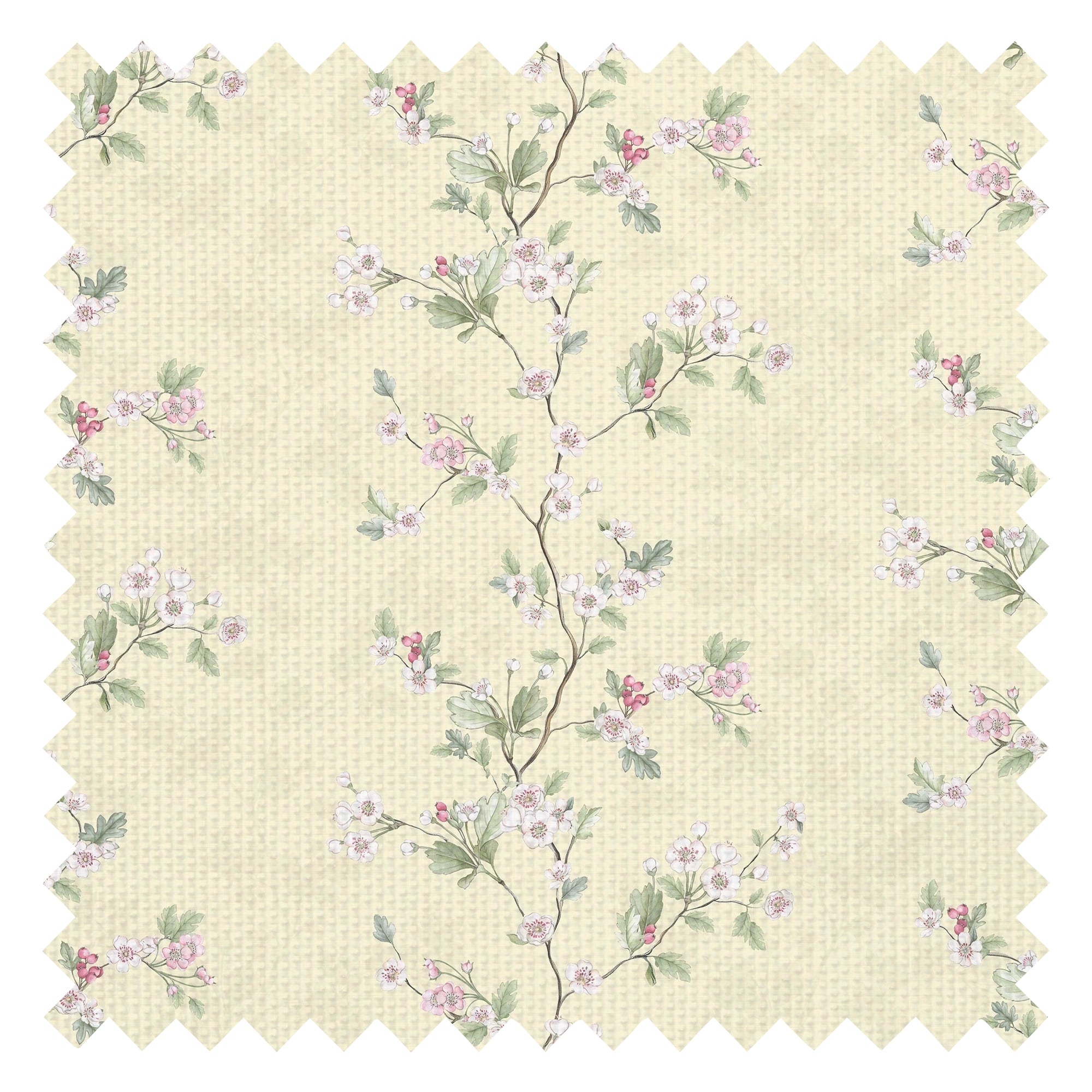 Hawthorn Stripe Fabric in Lemon