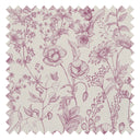 Sketched Meadow Fabric in Berry on Oatmeal