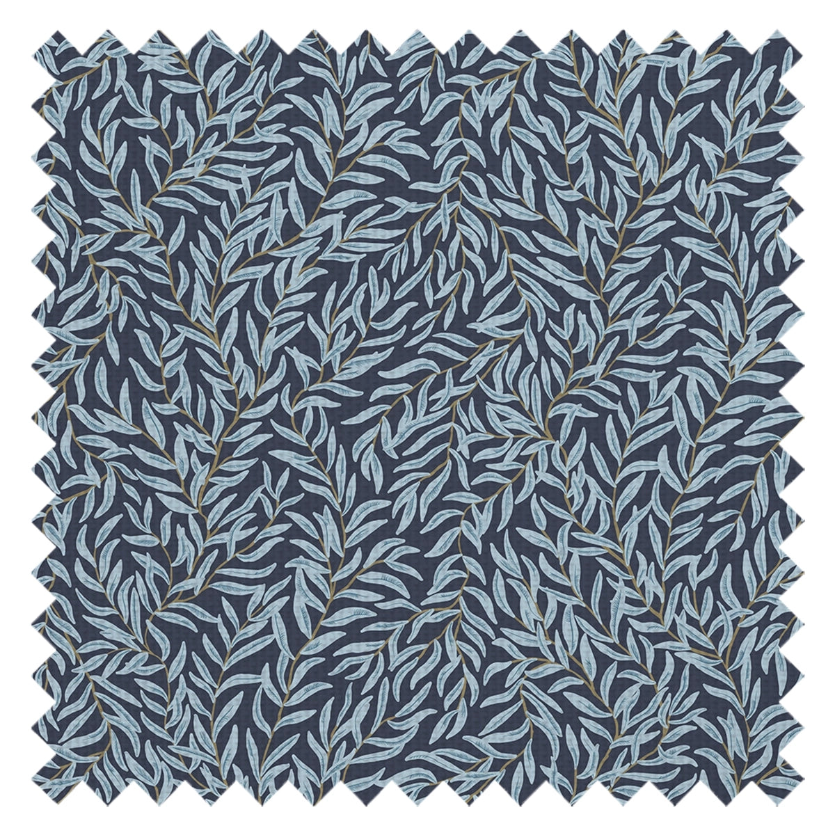 Whimsical Willow Fabric in Egyptian Blue and Sky Blue