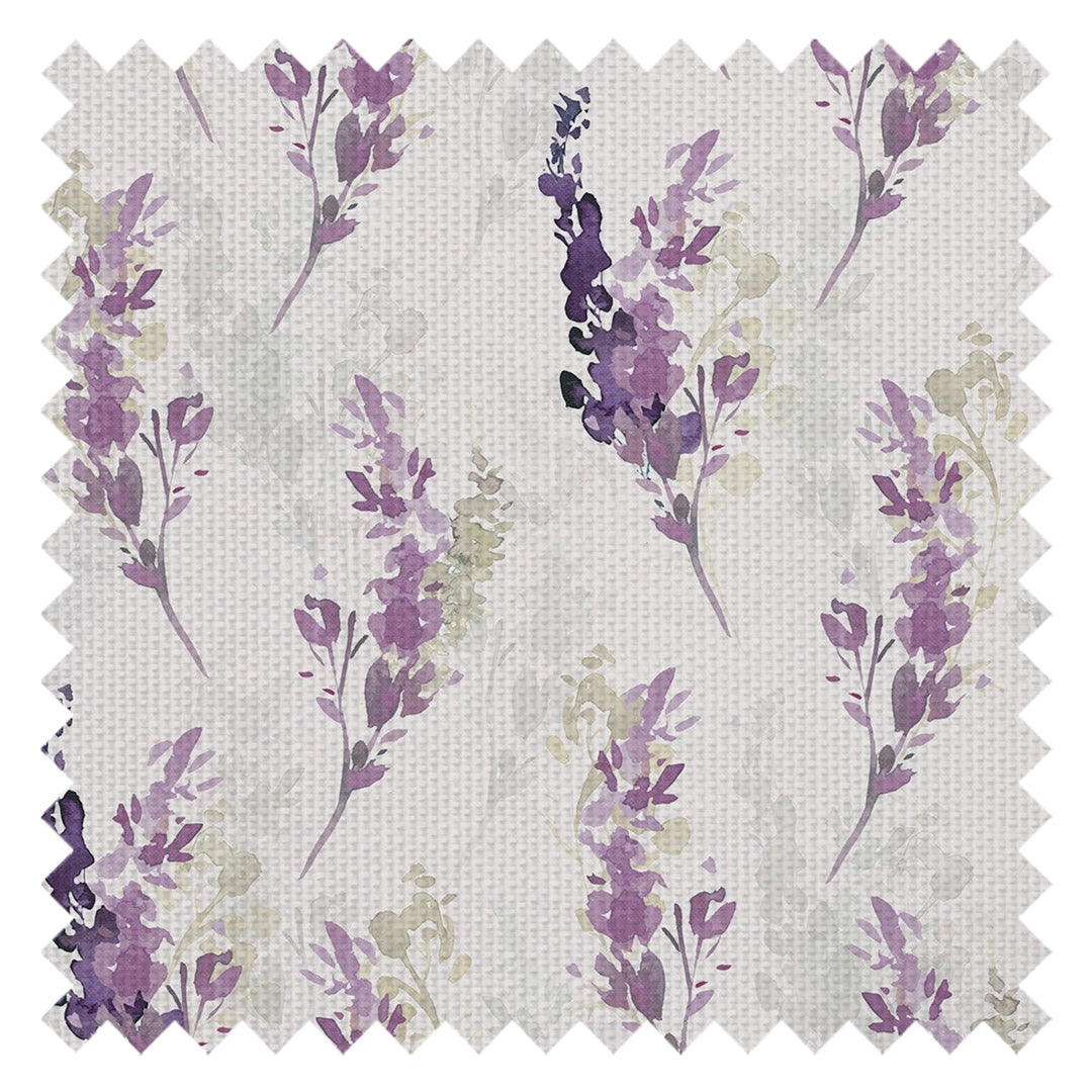 Wild Stocks Fabric in Grape and Linen Cream