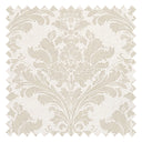 Regal Damask Fabric in Stone on Cream