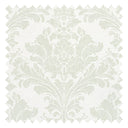 Regal Damask Fabric in Green on Cream