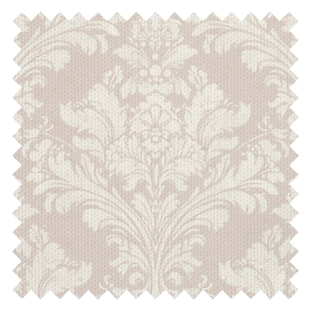 Regal Damask Fabric in Cream on Stone