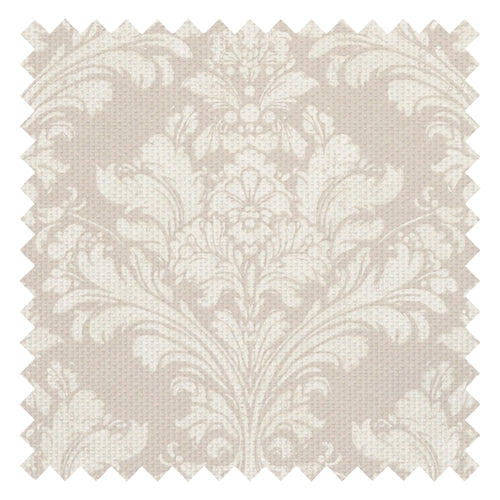 Regal Damask Fabric in Cream on Stone