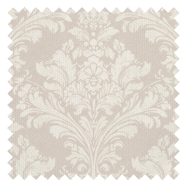 Regal Damask Fabric in Cream on Stone