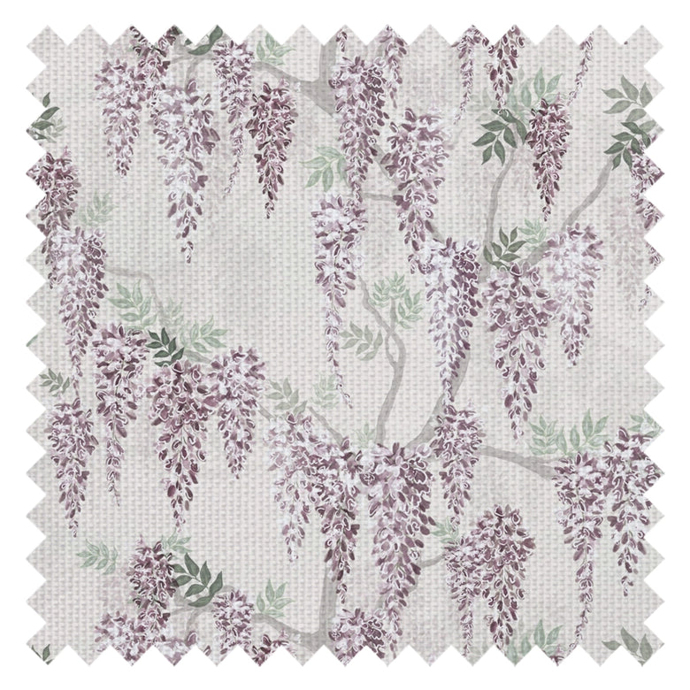 Wisteria Lane Fabric in Shades of Lavender and Linen Cream