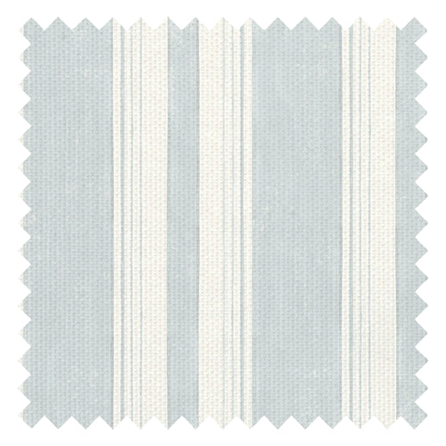 Soft Stripe Fabric in Blue on Cream