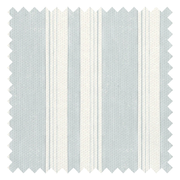 Soft Stripe Fabric in Blue on Cream