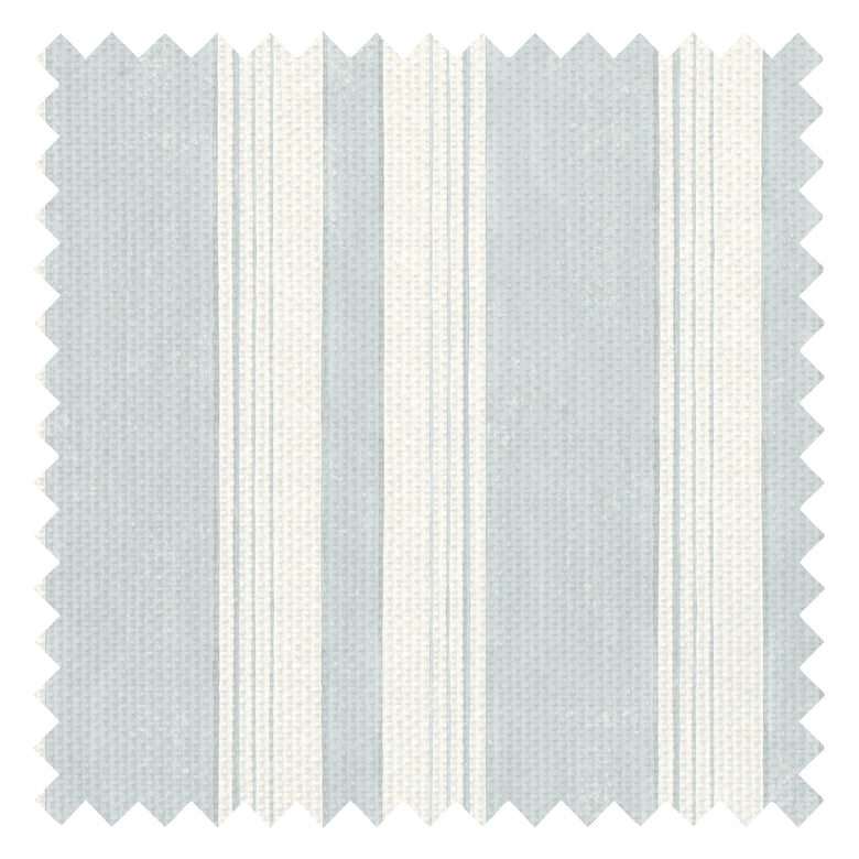 Soft Stripe Fabric in Blue on Cream