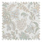 Jacobean Splendour Fabric in Clay Blue and Thunder on Soft Clay