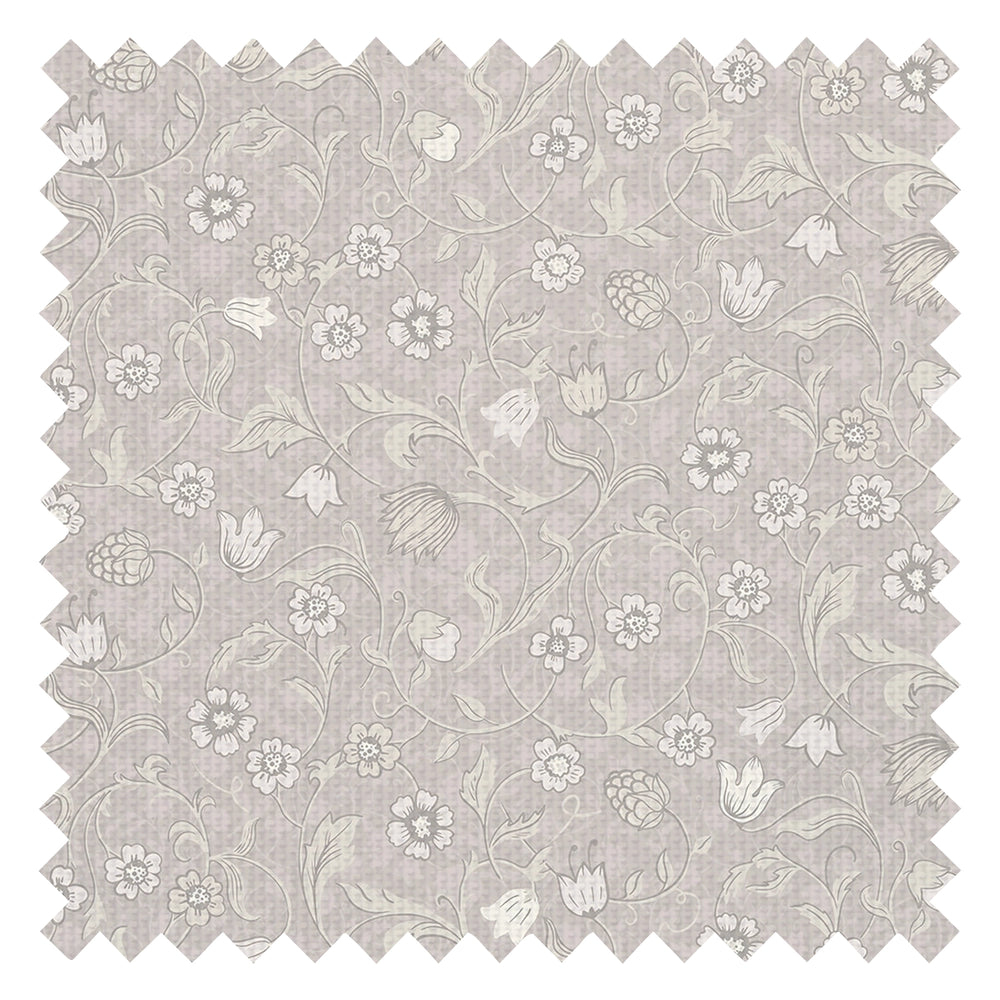 Rosehill Cottage Fabric in Vintage Cream and Linen on Moon Grey