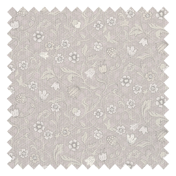 Rosehill Cottage Fabric in Vintage Cream and Linen on Moon Grey