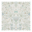 Garden Visitors Fabric in Clay Blue and Thunder on Soft Clay