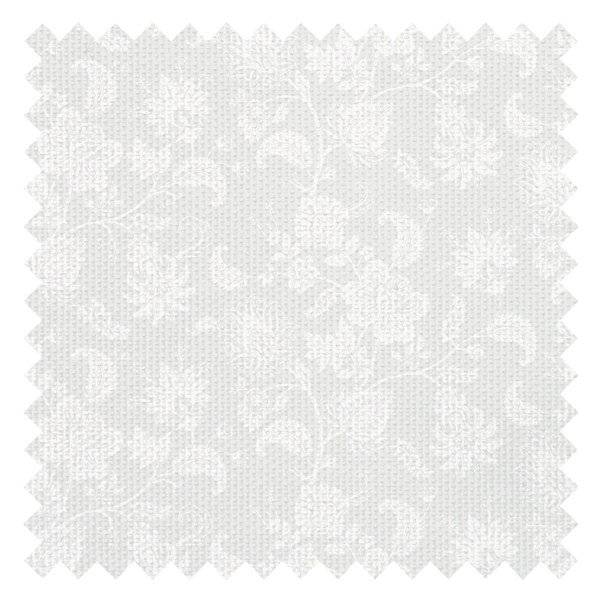 Balmoral Baroque Fabric in Milk Foam on Light Sage