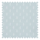 Rowan Fabric in Milk White on Blue