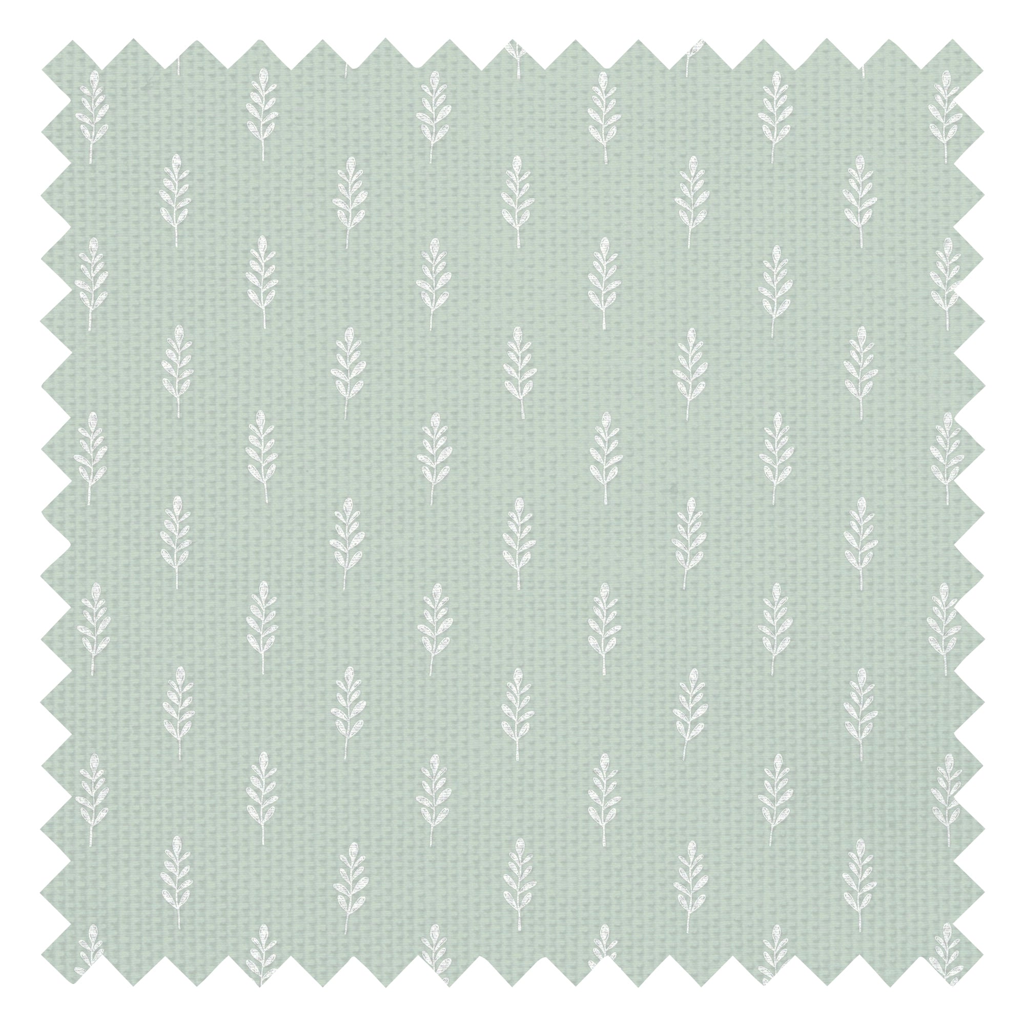 Rowan Fabric in Milk Foam on Sage