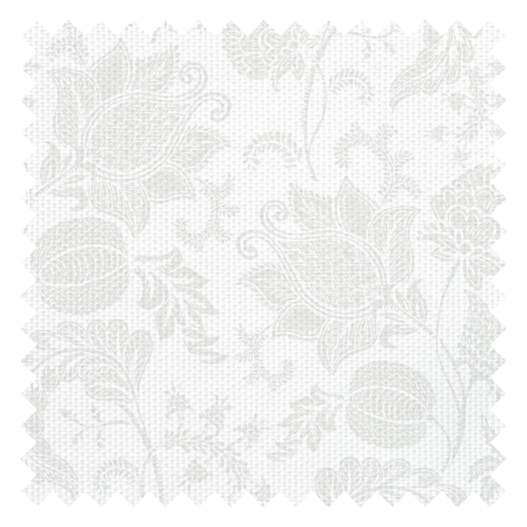 Jacobean Bloom Fabric in Light Sage on Milk Foam