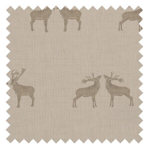Majestic Stag Fabric in Brow Tine Beige