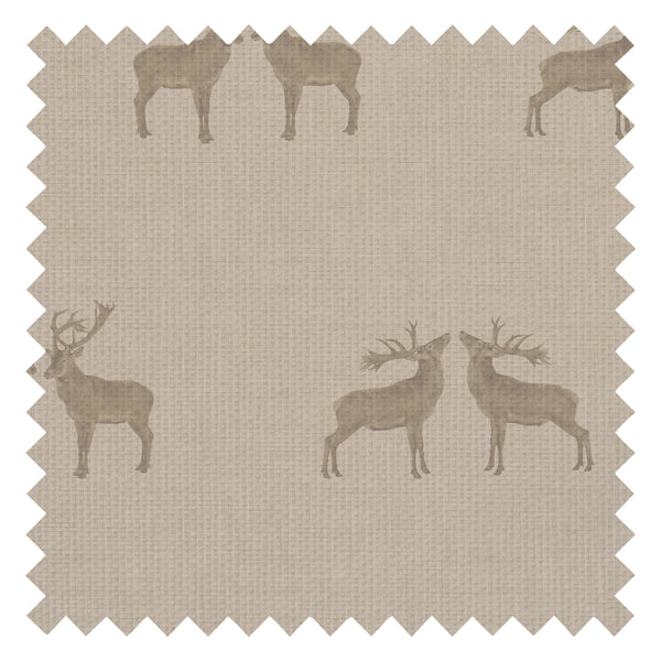 Majestic Stag Fabric in Brow Tine Beige