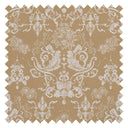 Bridgerton Damask Fabric in Burnt Ochre and Vintage Cream