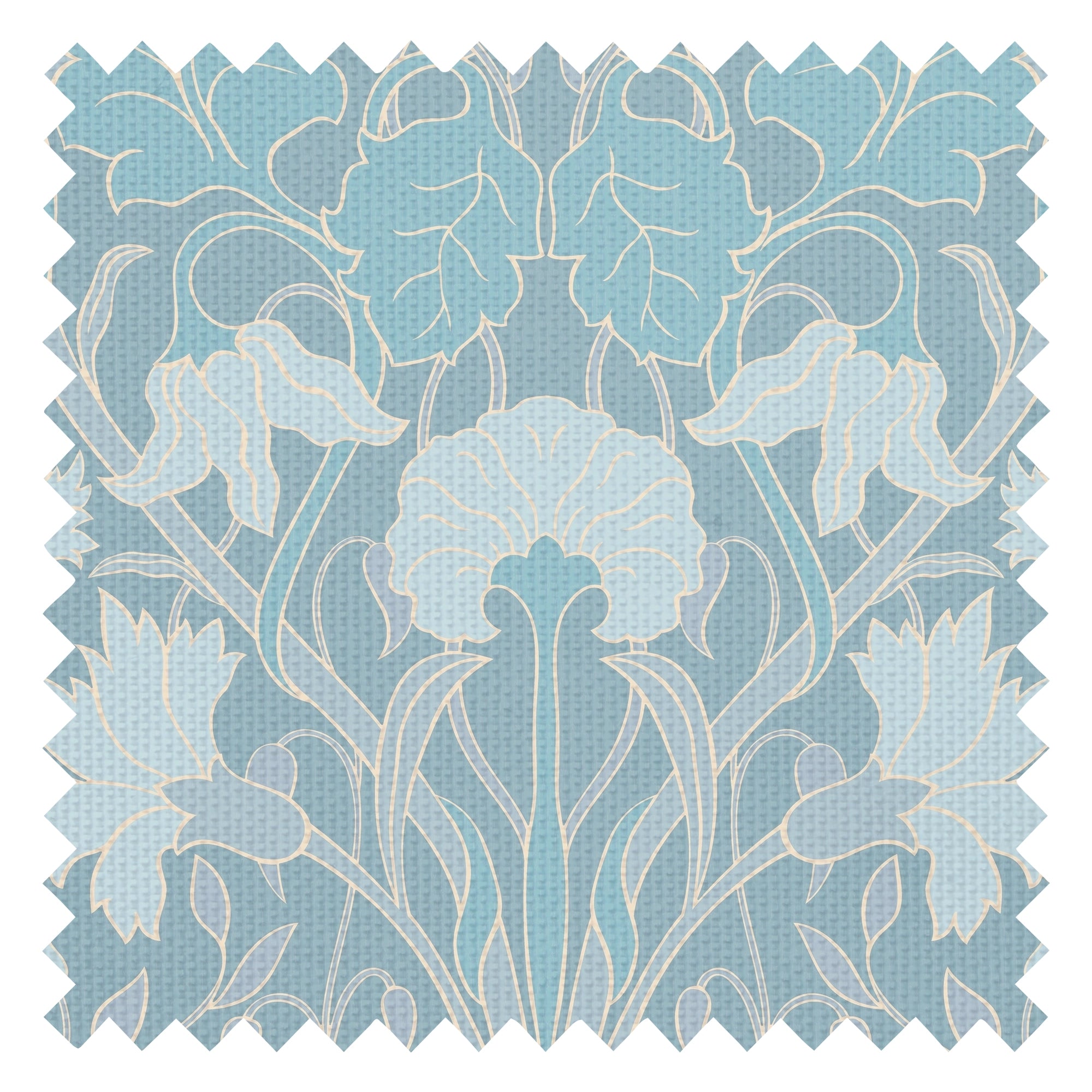 Parisienne Fabric in Blues on Inky Blue