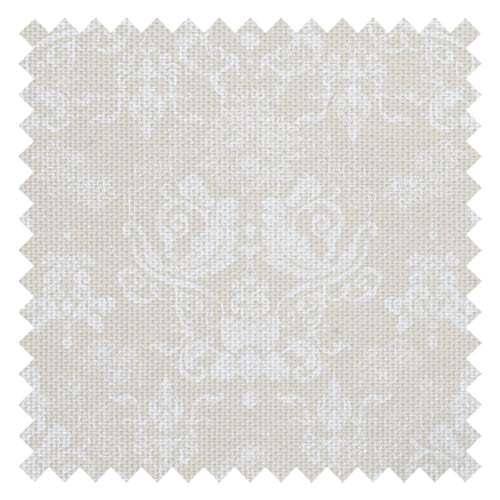 Bridgerton Damask Fabric in Classic Cream and Pearl White