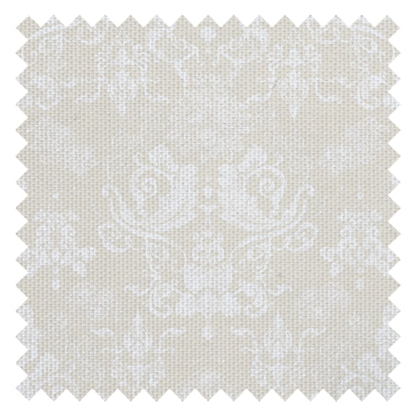 Bridgerton Damask Fabric in Classic Cream and Pearl White