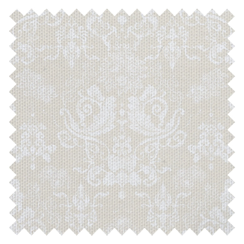 Bridgerton Damask Fabric in Classic Cream and Pearl White