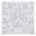 Bridgerton Damask Fabric in Pearl White and Vintage Grey