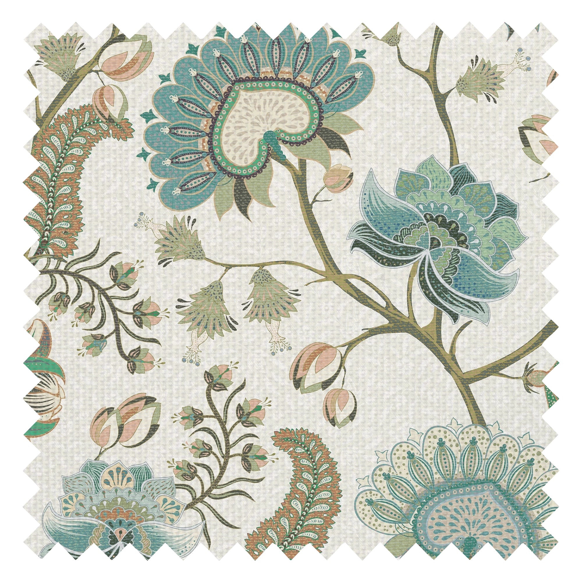 Beaumont Fabric in Seafoam on Aged Ivory