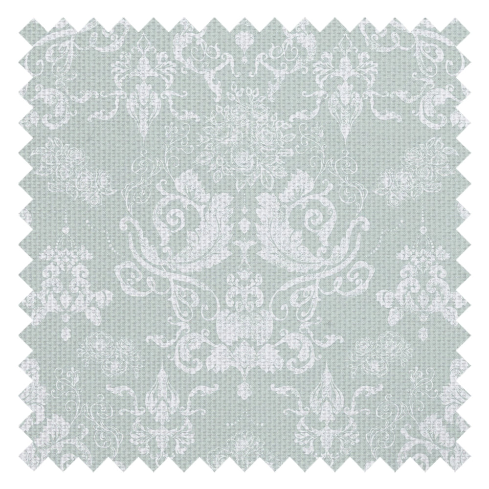 Bridgerton Damask Fabric in Soft Mint