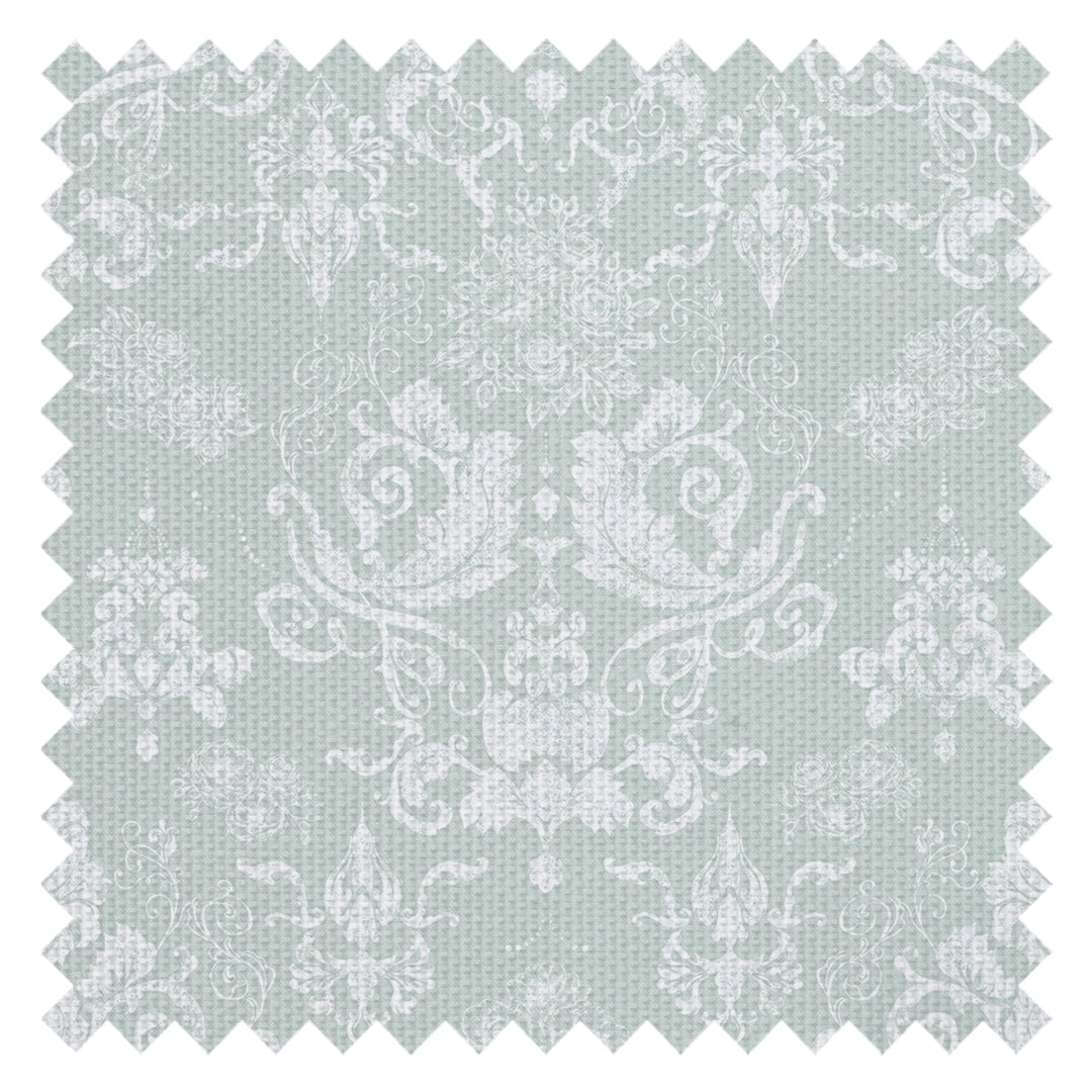Bridgerton Damask Fabric in Soft Mint