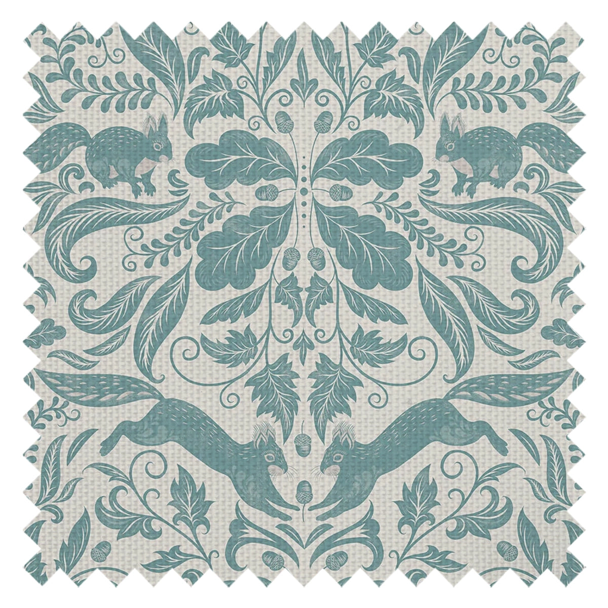 The Secret Squirrel Fabric in Teal