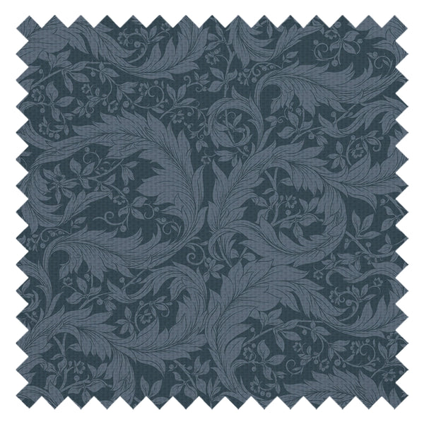 Enchanted Leaf Fabric in Rich Navy