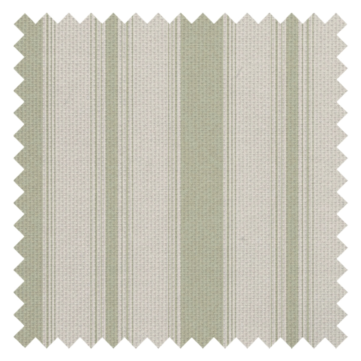 Heritage Stripe Fabric in Sage and Vintage Cream