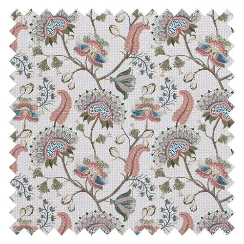 Ophelia Fabric in Coral, Olive and Mineral