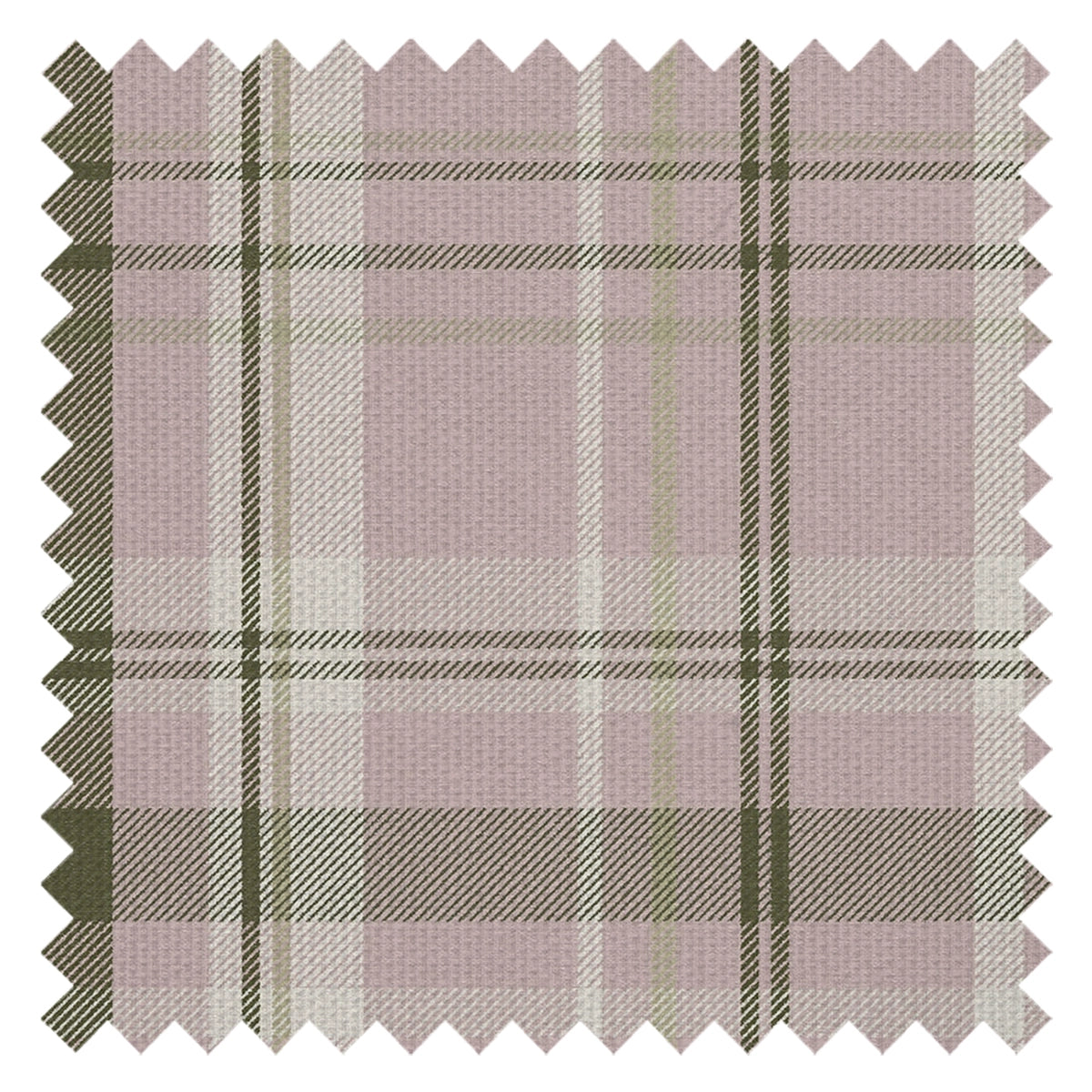 Heritage Tartan Fabric in Vintage Rose and Sage