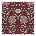 Vintage Trellis Fabric in Pistachio and Mulberry on Fig