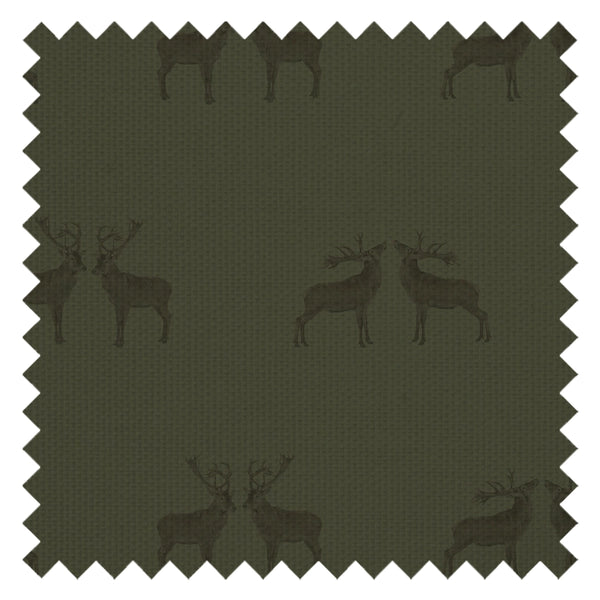 Majestic Stag Fabric in Gentleman Green