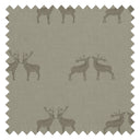Majestic Stag Fabric in Warm Grey