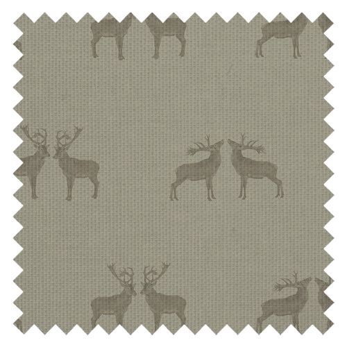Majestic Stag Fabric in Warm Grey