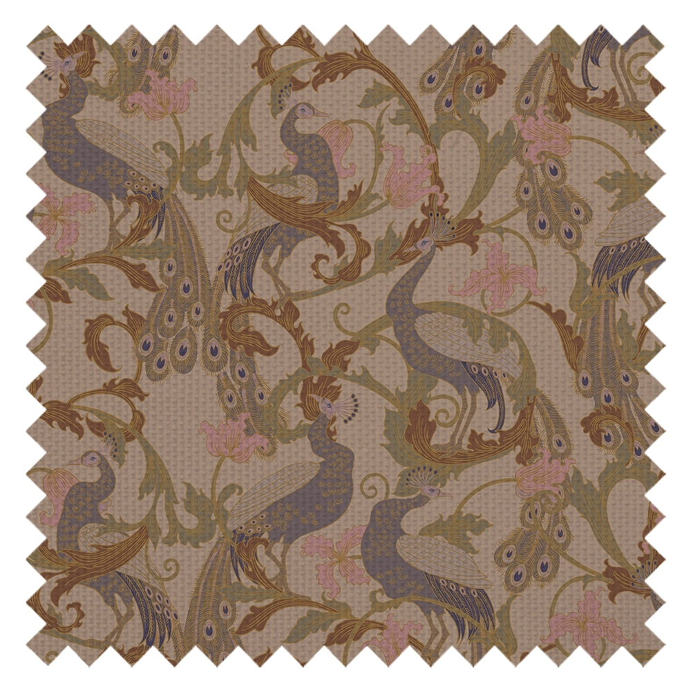 Aubrey Fabric in Shades of Mauve on Gold