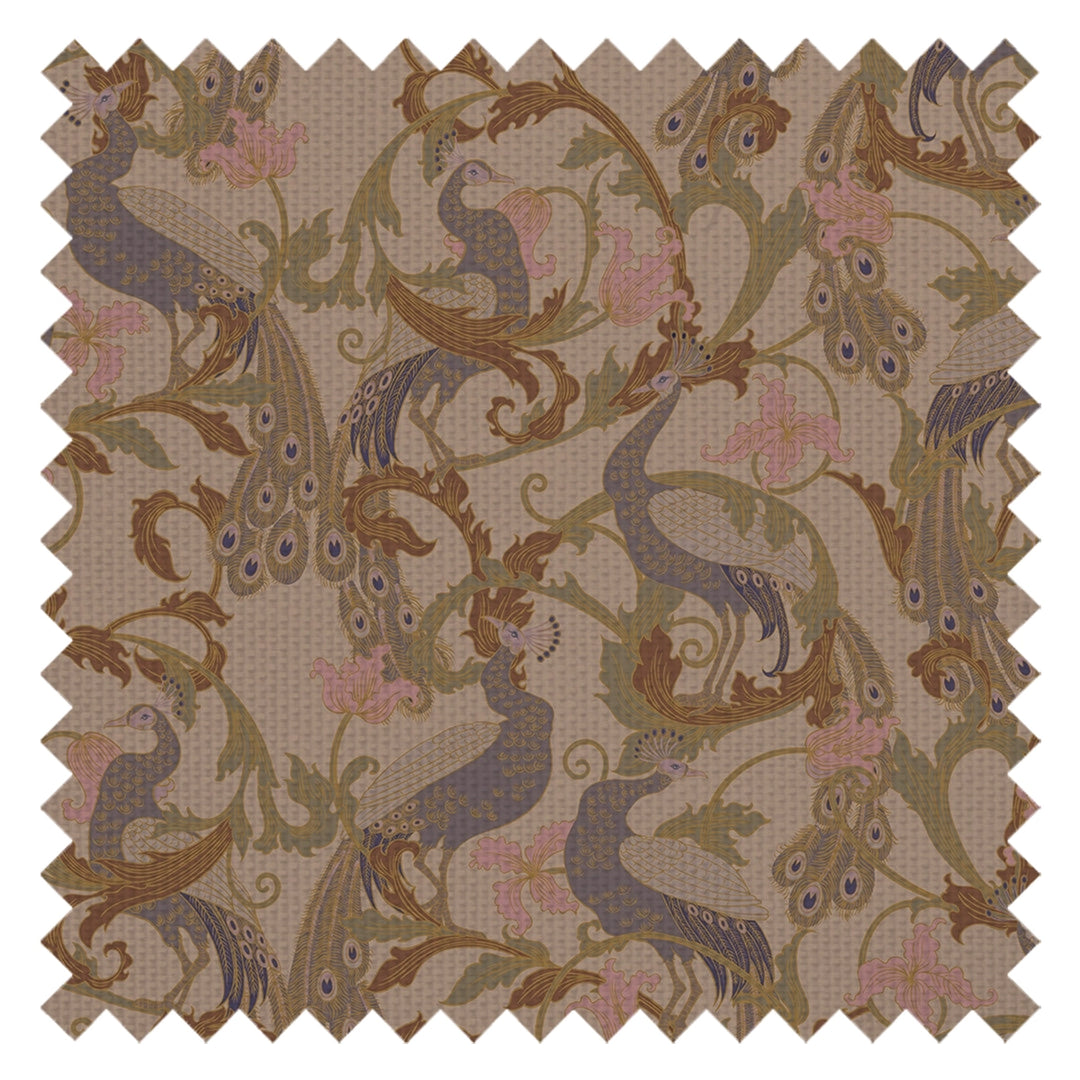 Aubrey Fabric in Shades of Mauve on Gold