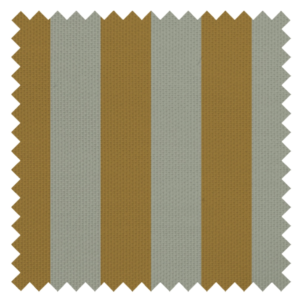 Regent Stripe Fabric in Mustard and Warm Grey