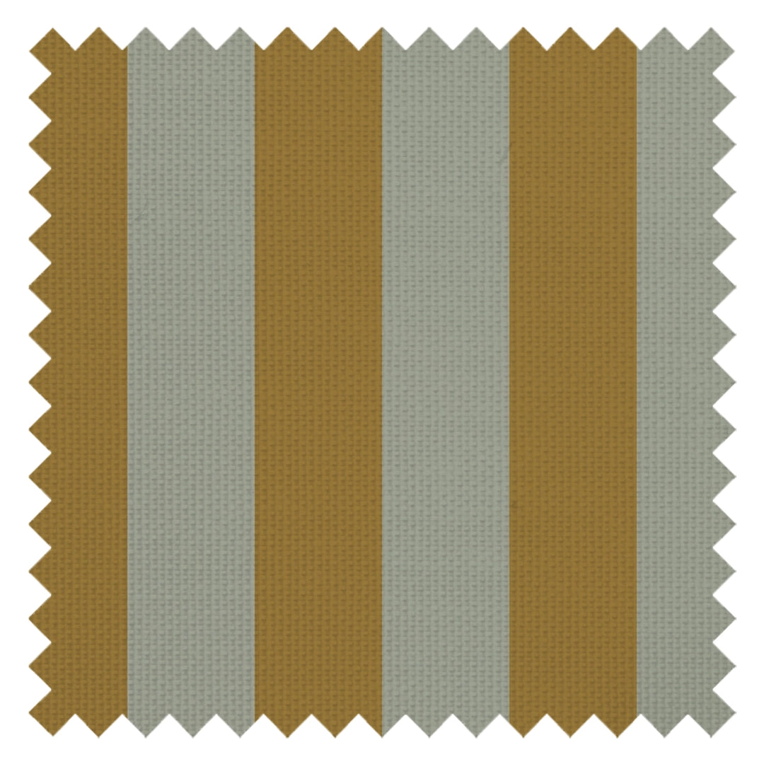 Regent Stripe Fabric in Mustard and Warm Grey
