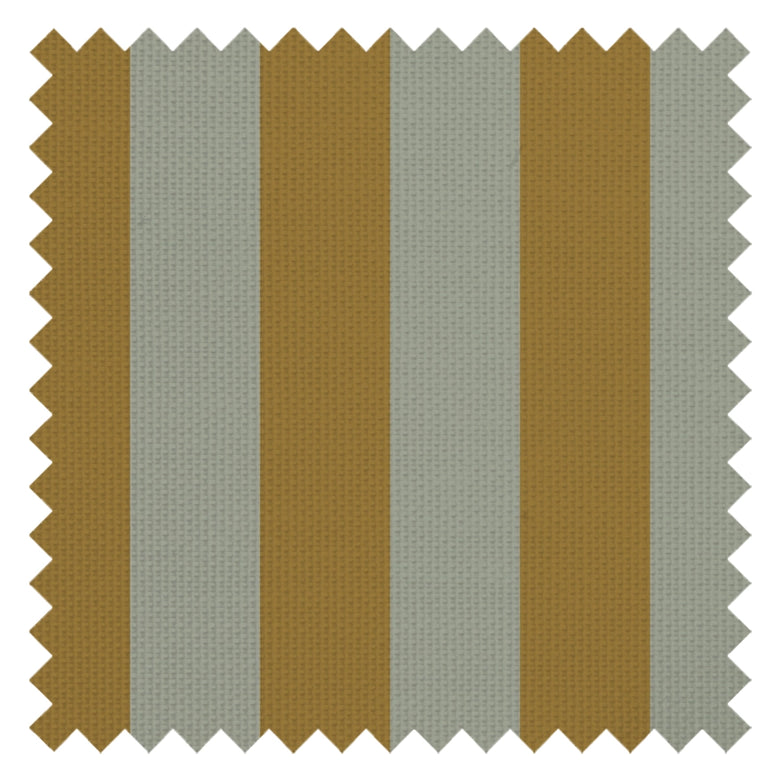 Regent Stripe Fabric in Mustard and Warm Grey