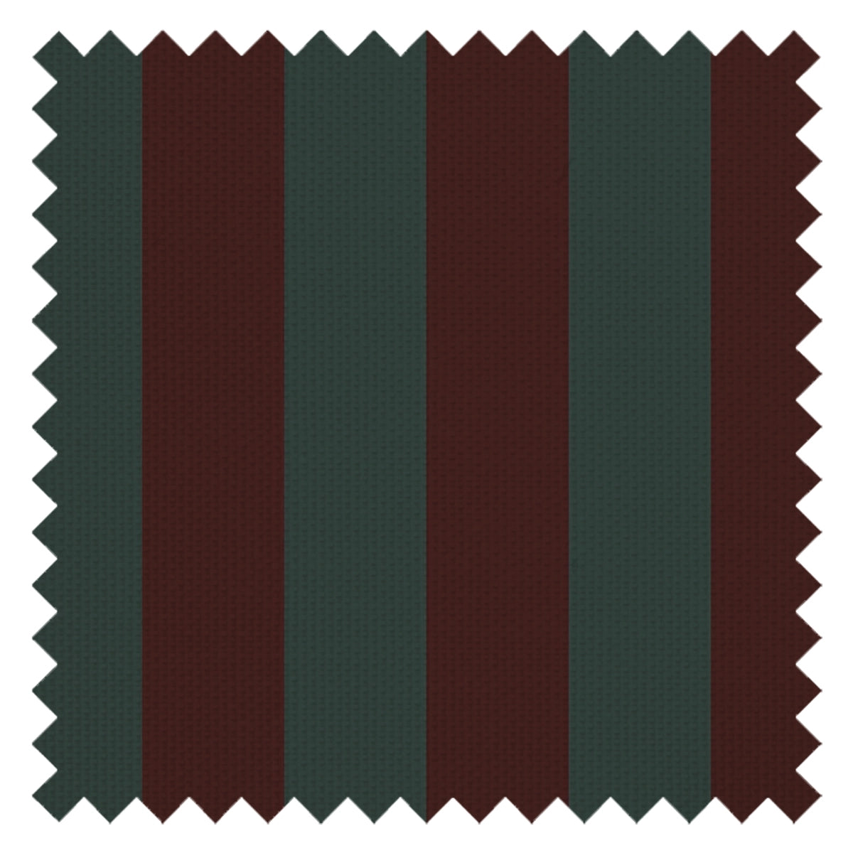 Regent Stripe Fabric in Garnet and Pine Green