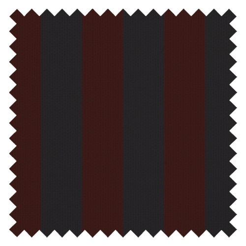 Regent Stripe Fabric in Garnet and Oxford Blue