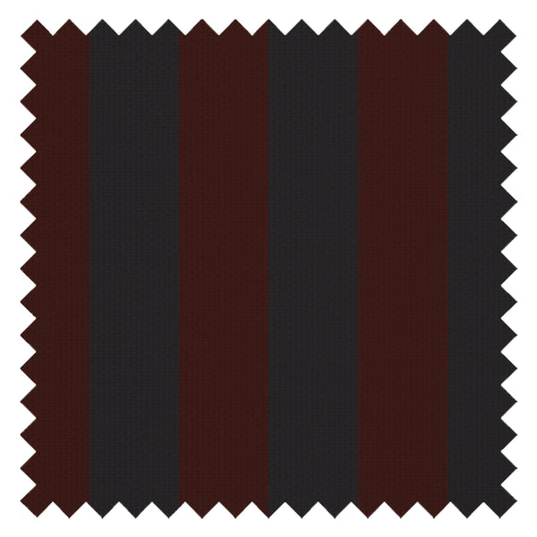Regent Stripe Fabric in Garnet and Oxford Blue