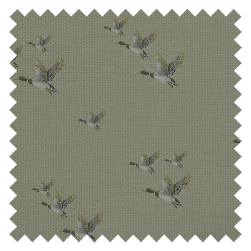 The Mallards Fabric in Warm Grey
